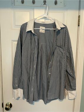Abercrombie and Fitch oversized striped button down